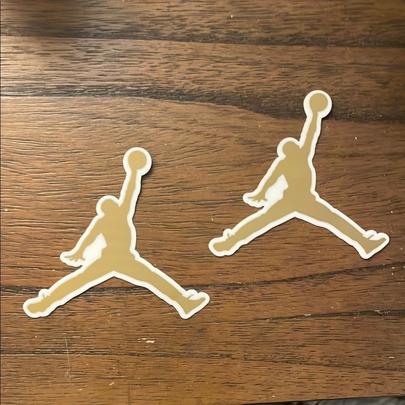 Gold Jumpman authentic Jordan Stickers - Picture 1 of 2